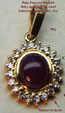 14 Karat Gold Ruby Diamond Pendant  - Trademark Jewelers