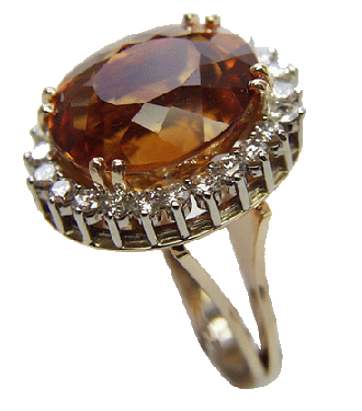 Citrine Ring with Diamonds - Trademark Jewelers