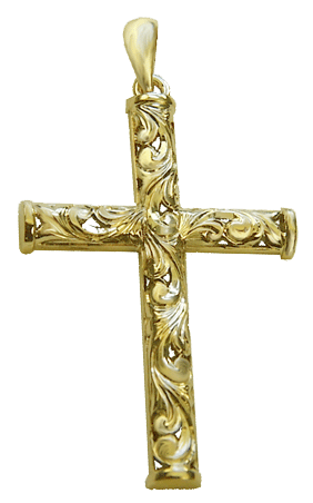 14 Karat Gold Cut Out Cross - Trademark Jewelers