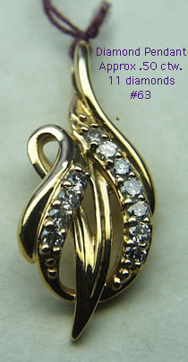 14 Karat Gold Diamond Freeform Pendant - Trademark Jewelers