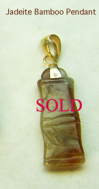 14 Karat Gold Jadeite Pendant - Trademark Jewelers