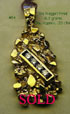 14 Karat Gold Diamond Nugget Pendant - Trademark Jewelers