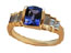 Ladies 14 Karat Yellow Gold Tanzanite and Diamond Ring - Trademark Jewelers