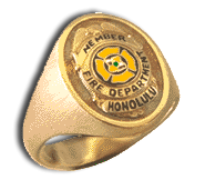 14 Karat Gold Fire Department Ring - Trademark Jewelers