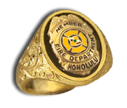 14 Karat Gold Fire Department Ring - Trademark Jewelers