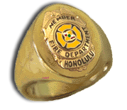 Gents 14 Karat Gold Fire Department High Polished Ring - Trademark Jewelers